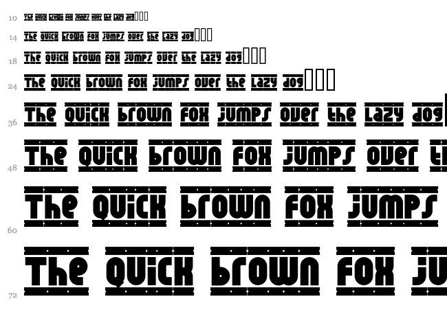 Rhino font waterfall